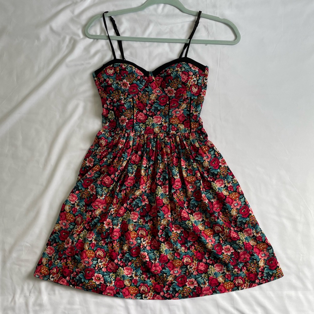 Floral Bustier Style Dress